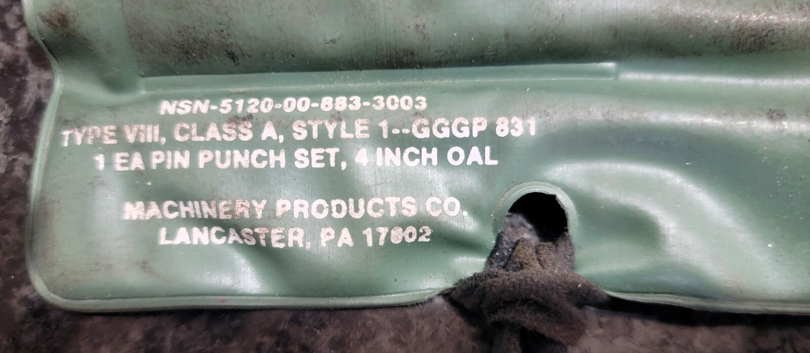 Machinery Products Co 9 Piece Pin Punch Set 4″ OAL Made in USA