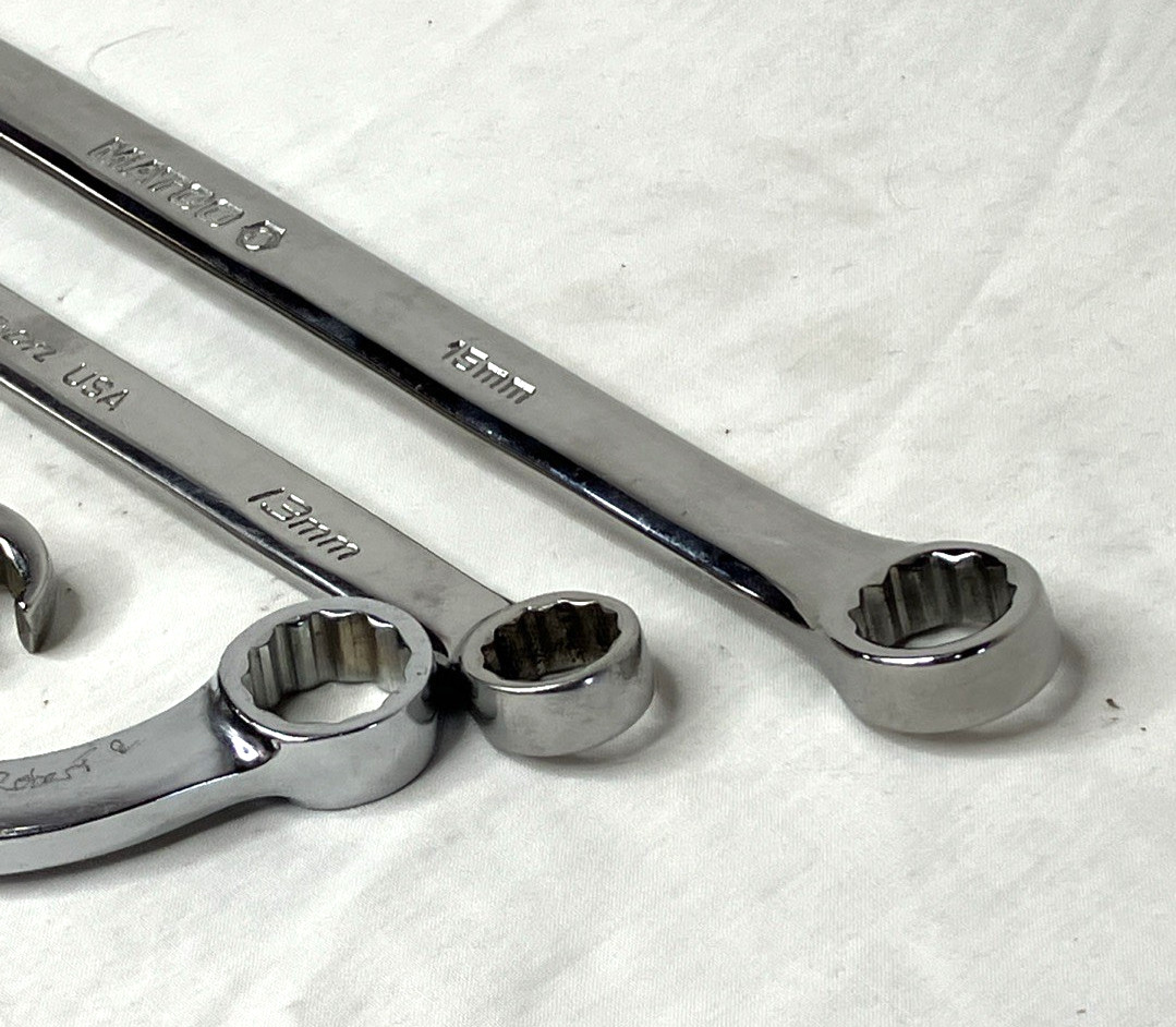 Snap-On Wrench Lot SAE & Metric 1/2 9/16 9/16 11mm 13mm + Matco 15mm