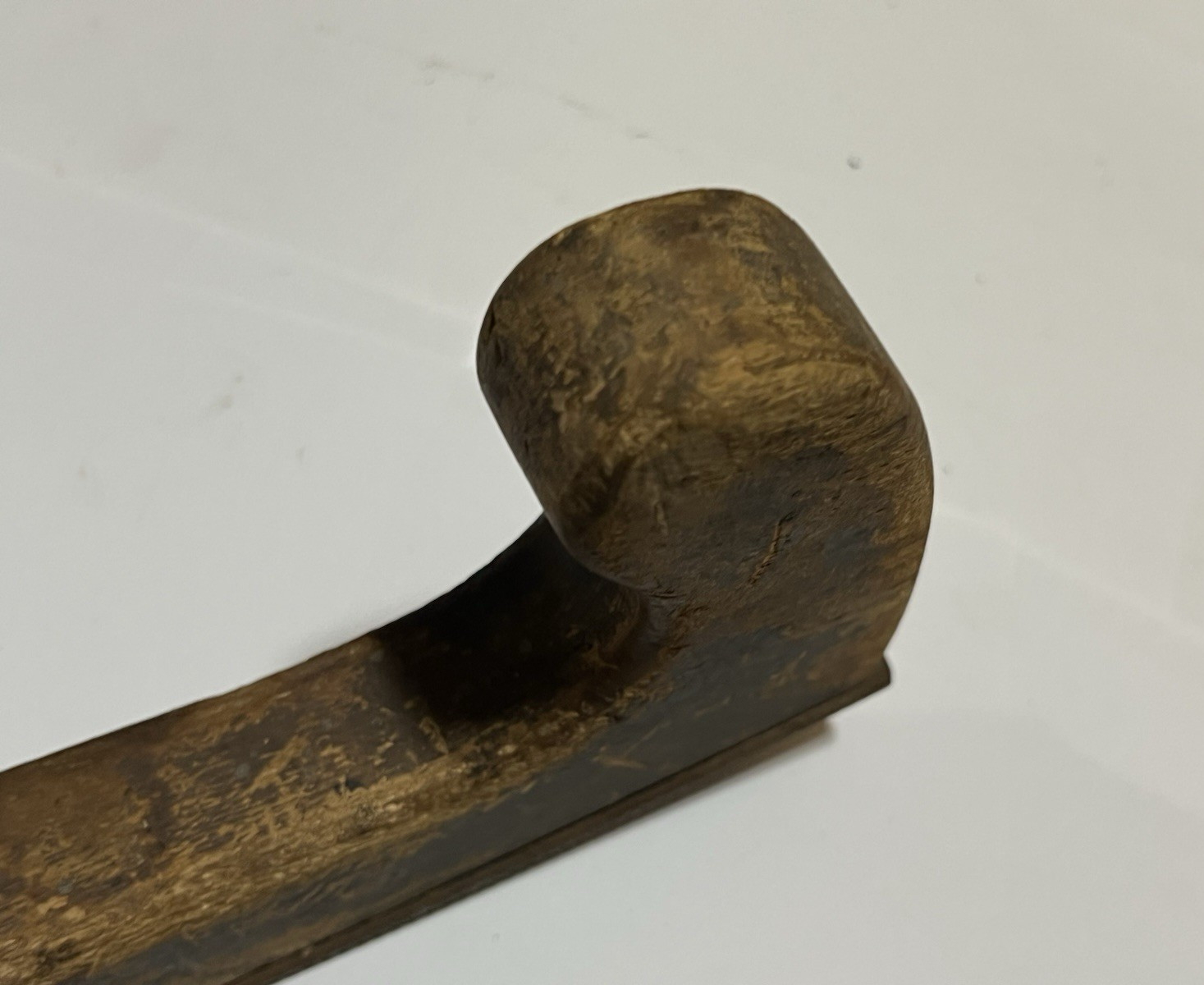 Vintage General Tool Co Curved Wood Handle File Holder with Rasp Auto Body USA