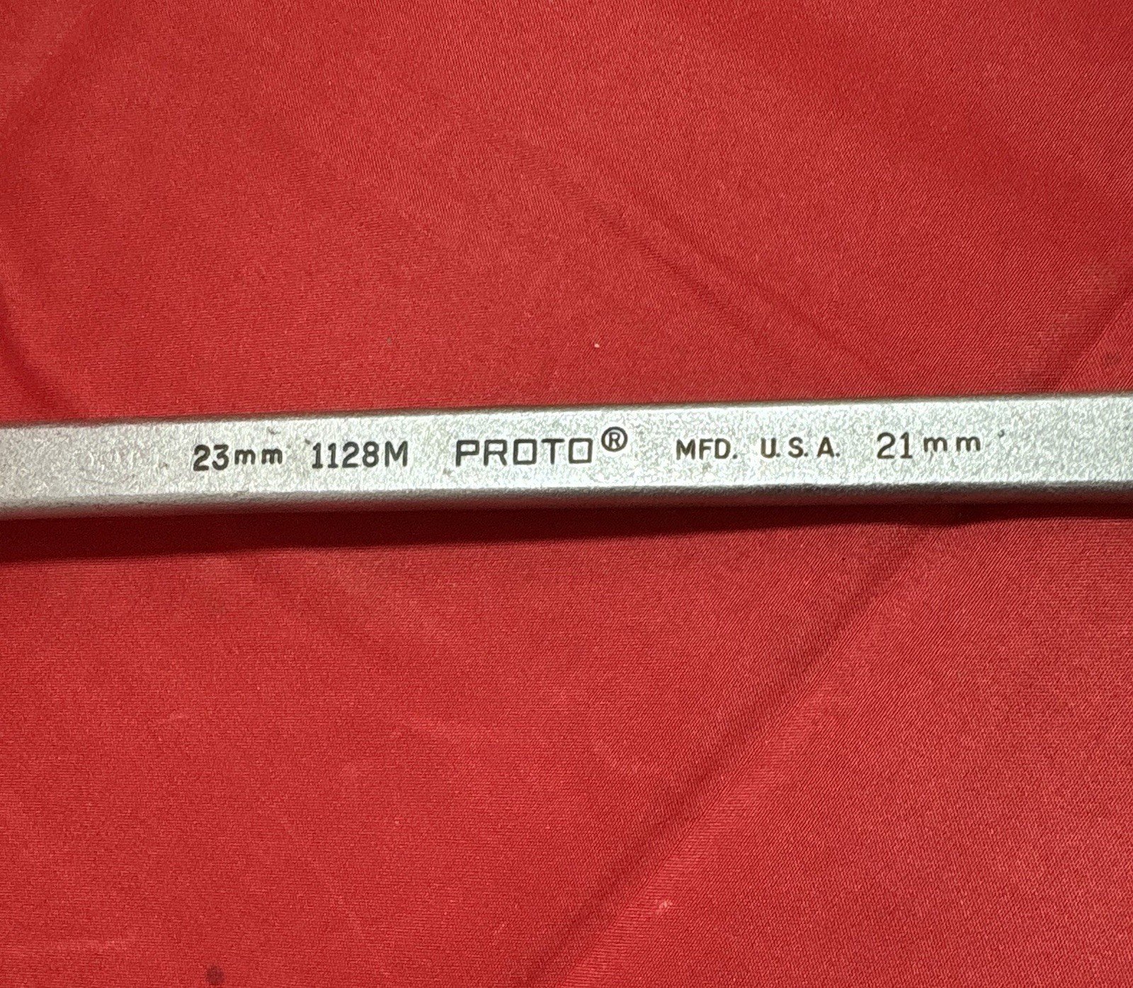 PROTO 1128m 23MM x 21MM 12PT, OFFSET BOX WRENCH VINTAGE Proto Wrench 12.5 Inches