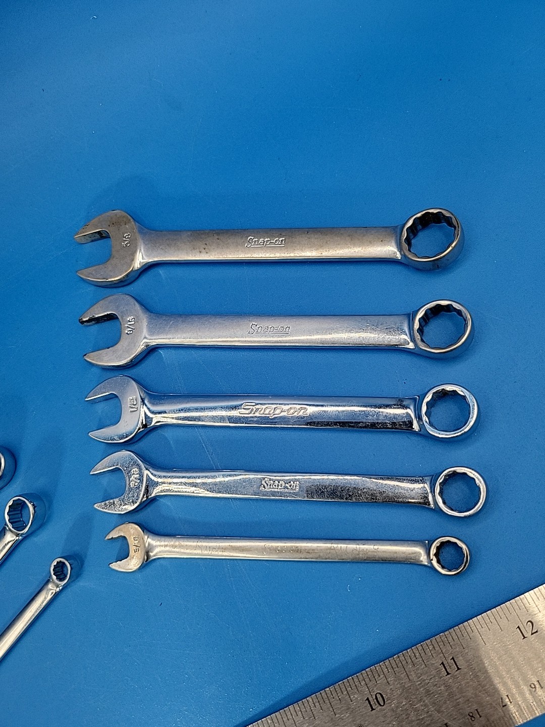 Snap-on Stubby Combination Wrench Set 5/16” to ⅝” 6mm to 19mm OEX 10 Pcs T-2-9