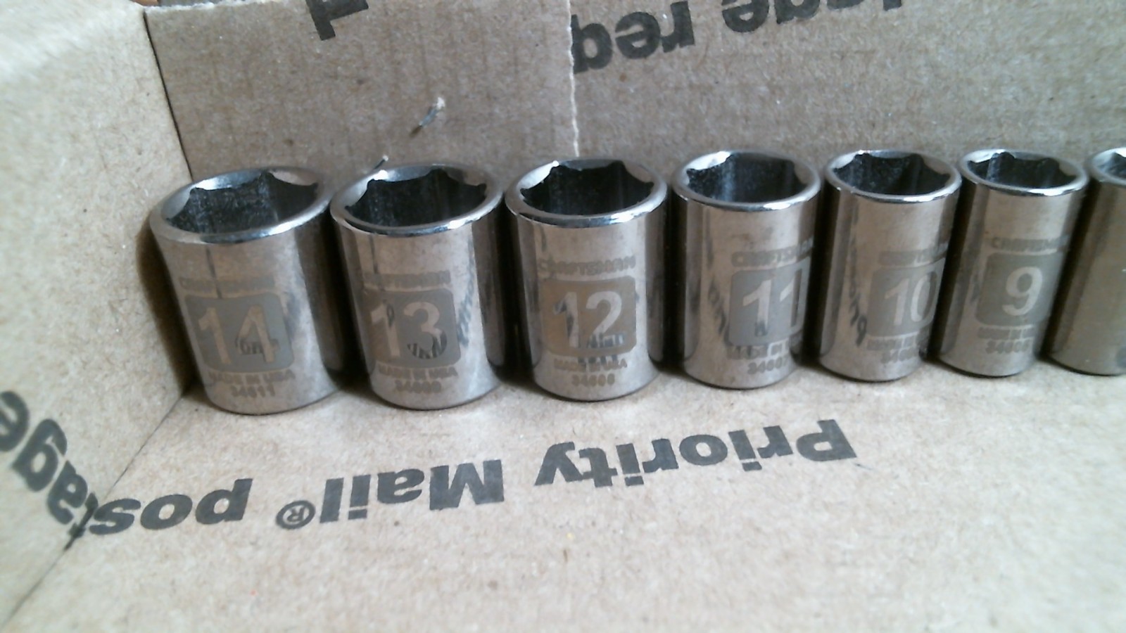 AF Craftsman Tools 12 UNUSED 1/4″ DR. 6PT METRIC SOCKETS 4 TO 14 NO SKIPS
