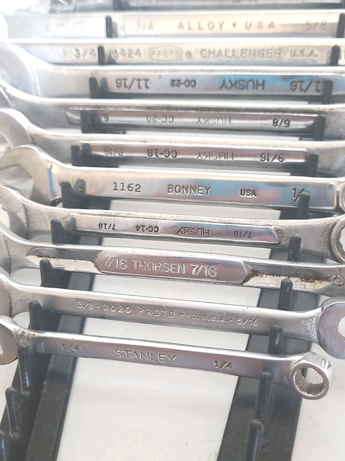 17 Vintage Wrenches Thorsen Proto Bonney Husky Wizard S-K Klein Craftsman Lot.