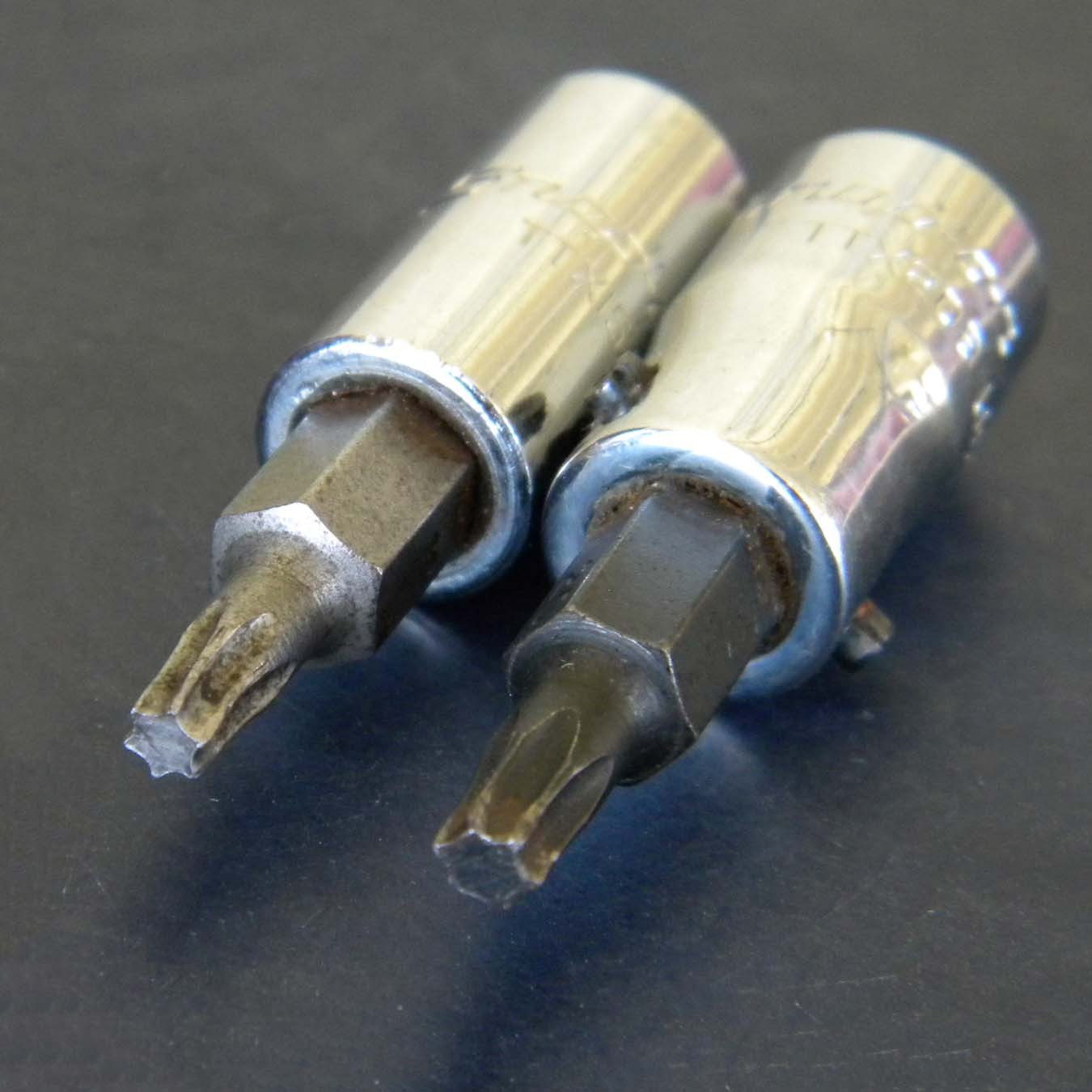 Snap-On Tools 1/4″ Drive T15, T20 Chrome Torx Bit Sockets TTX15A ,TTX20B USA