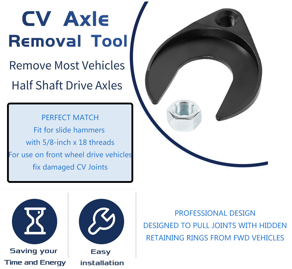 CV Axle Joint Shaft Puller Tool Slide Hammer Adapter Pulling Fork Removing Tools