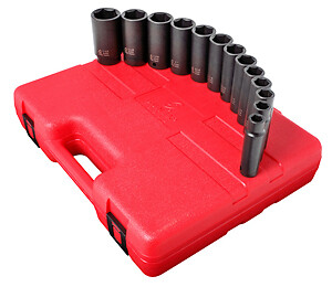 Sunex Tools 2651 13 Piece 1/2″ Drive Impact SAE Deep Socket Set New!