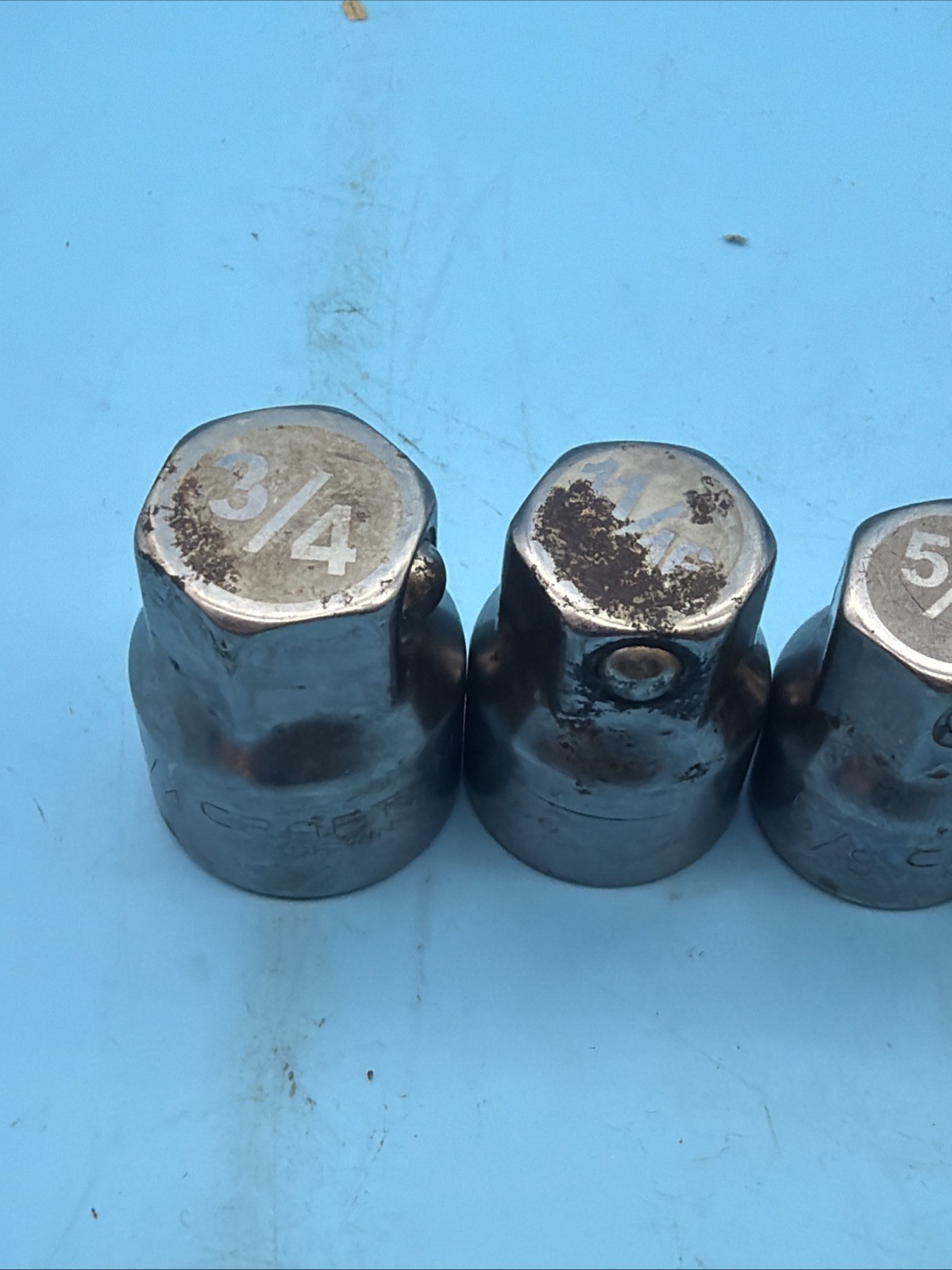 VINTAGE CRAFTSMAN 42800 LOW PROFILE RATCHET WRENCH SOCKETS SAE SET 8Pc Standard