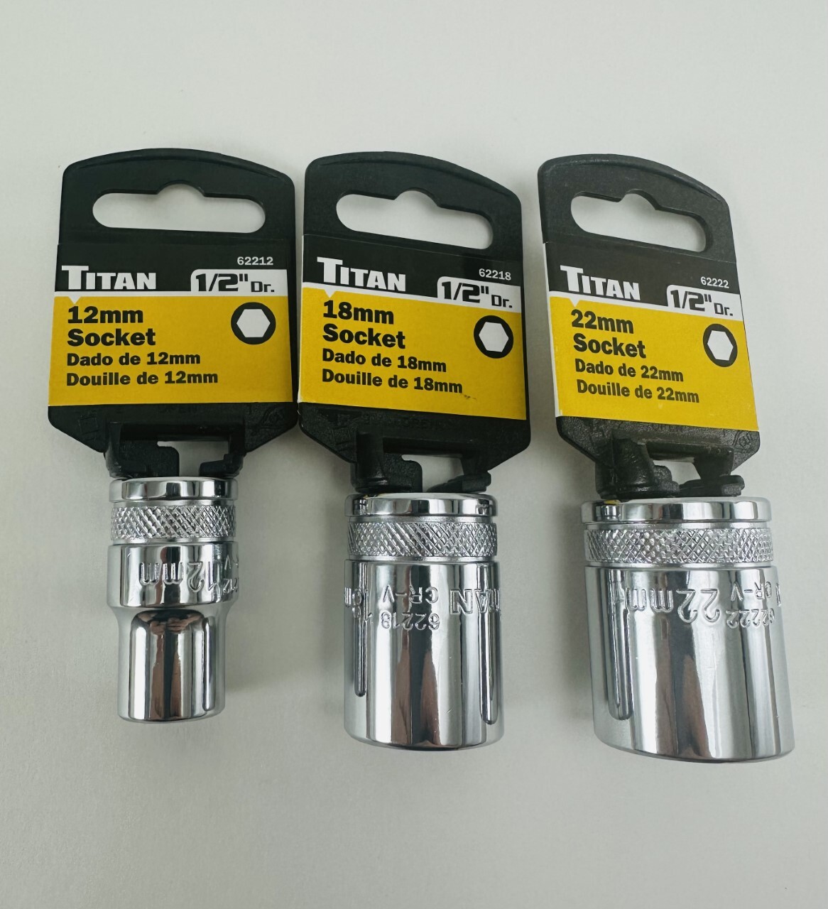 Titan INDIVIDUAL 1/2” Drive Shallow Metric Socket Choose From 10mm – 32mm