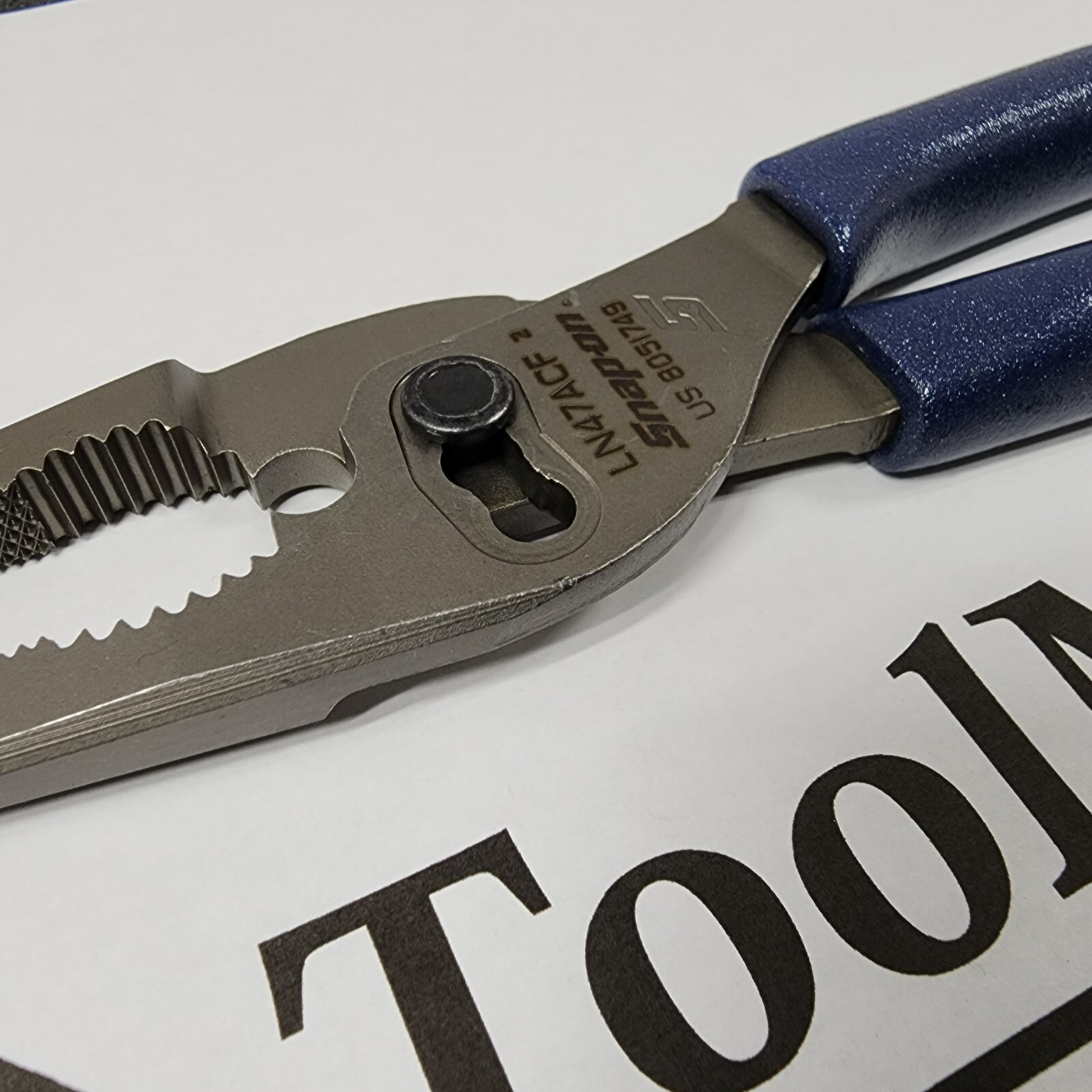 Snap-on Tools USA NEW POWER BLUE Talon Grip Long Nose Slip Joint Pliers LN47ACF