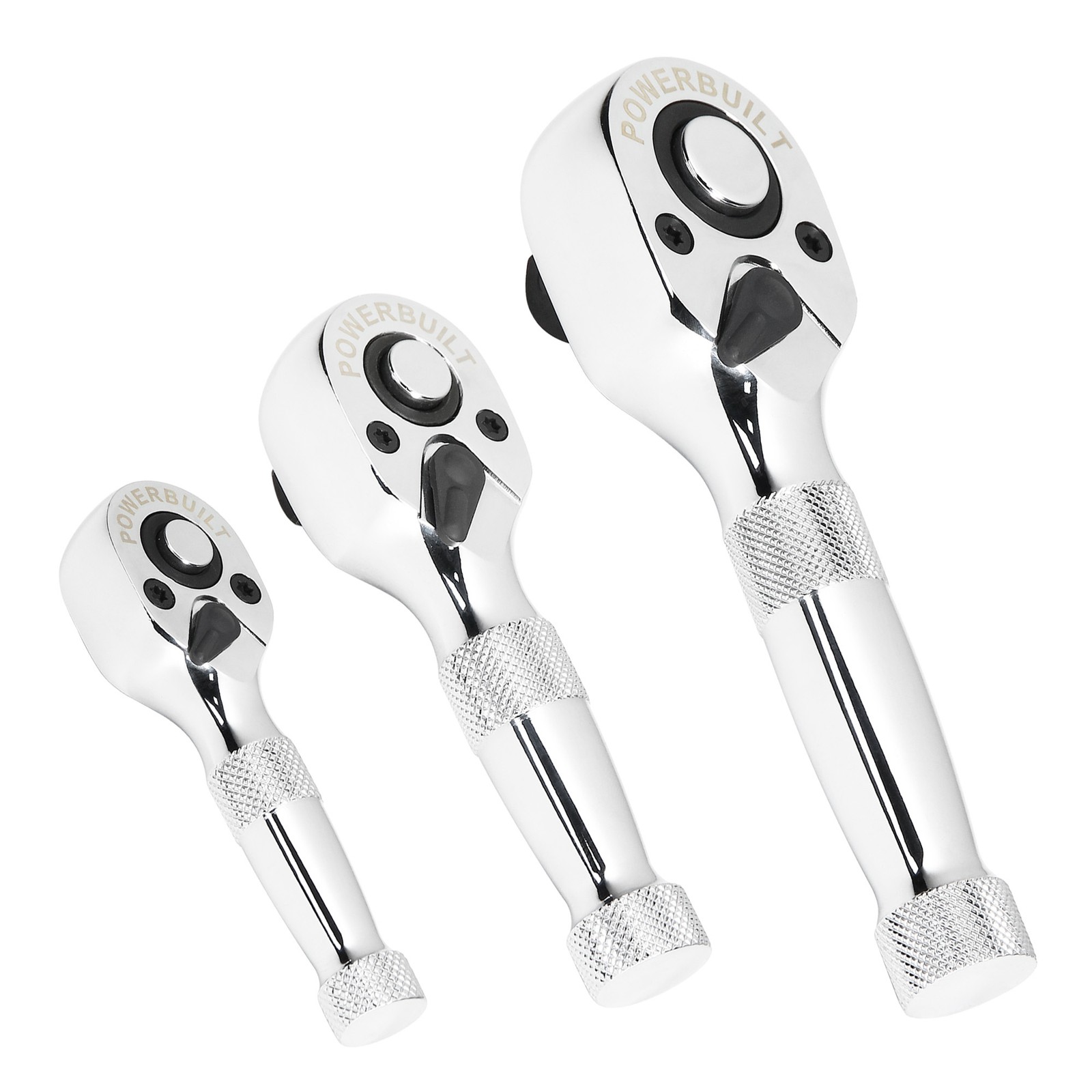 Powerbuilt 3 PC. STUBBY RATCHET SET – 643153ECE