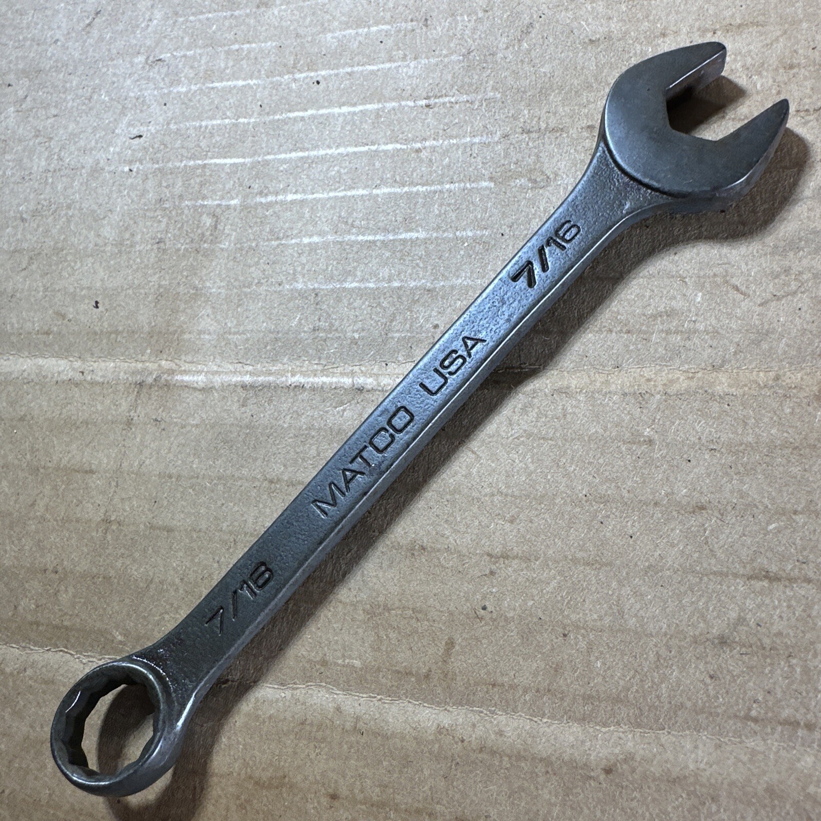 MATCO USA WCHB 142, SAE 7/16” Combination Wrench 12 Pt. Industrial Black Finish