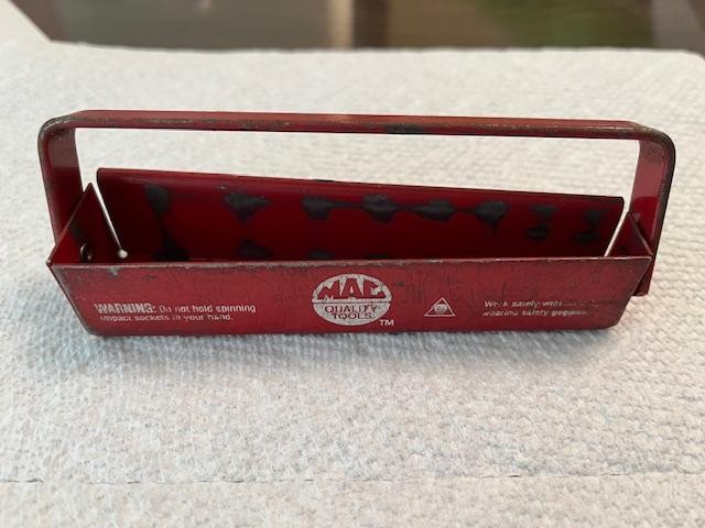 Vintage Mac Tools VT8 SAE Hex Bit Socket Set with Metal Tray