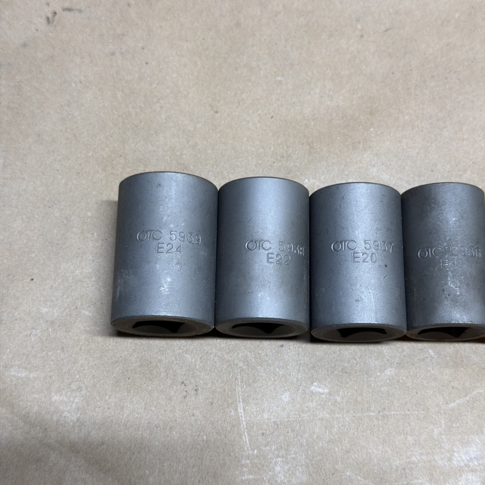 OTC External Torx Bit Sockets Lot of 11 (24,22,20,18,16,14,12,10,7,6,4) Used
