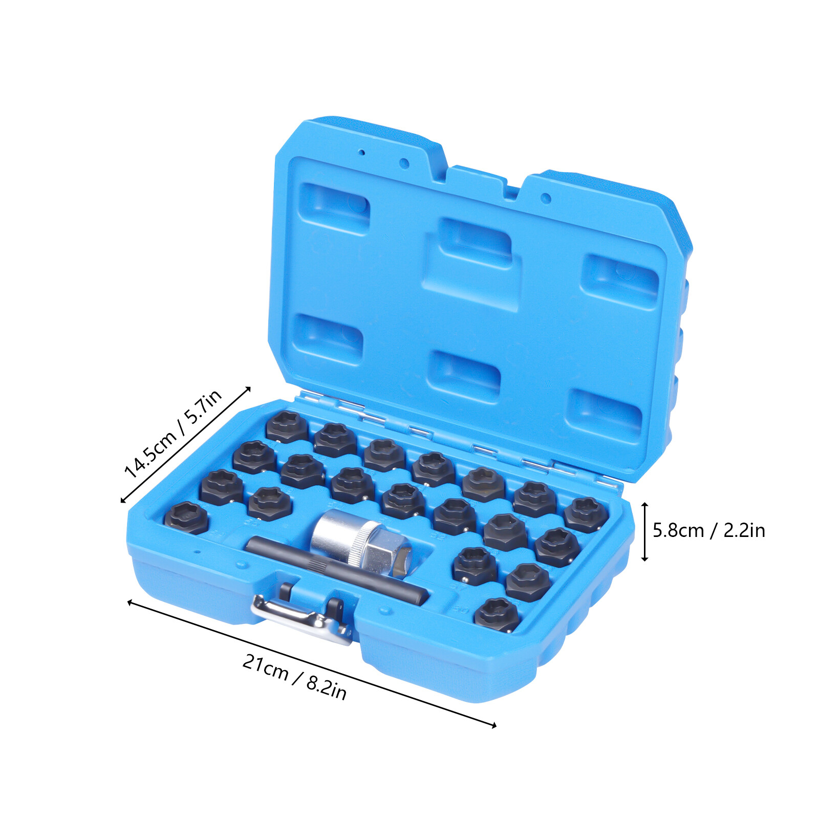 22pcs Fits BMW MASTER LOCKING WHEEL Anti-Theft NUT KEY SET REMOVAL LOCK Socket