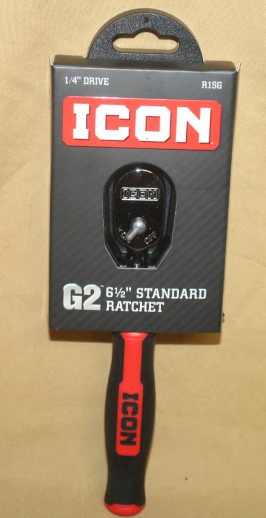 ICON G2 1/4 in. Drive, 6-1/2 in. Standard Ratchet with Comfort Grip – NEW