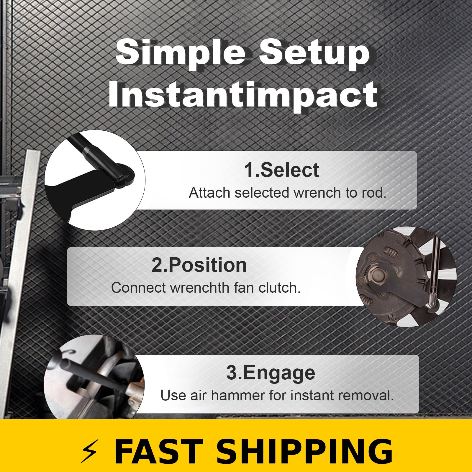 XiTuanYuan 8PCS Pneumatic Fan Clutch Wrench Kit for Ford, GM, Jeep
