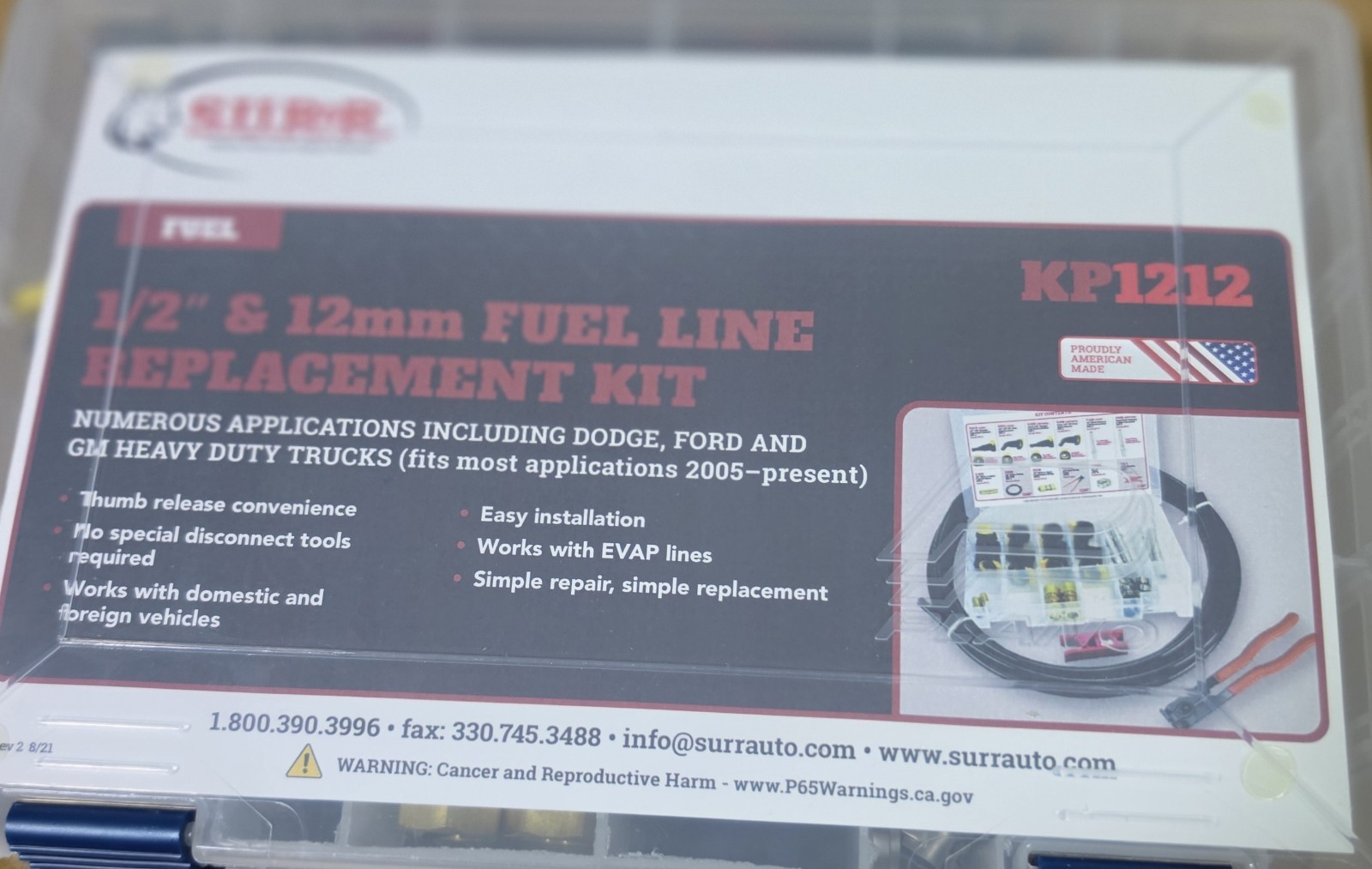 S.U.R.&R 1/2″ & 12mm Fuel Line Replacement Kit KP1212 SUR&R