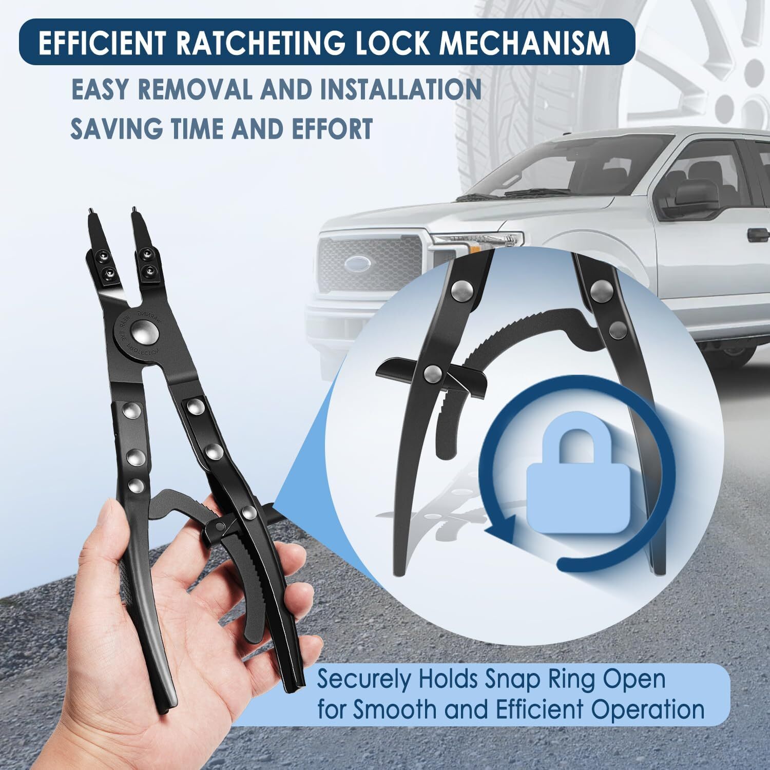 For Ford Super Duty Pickups 2007 and Newer Spindle Snap Ring Pliers 38700