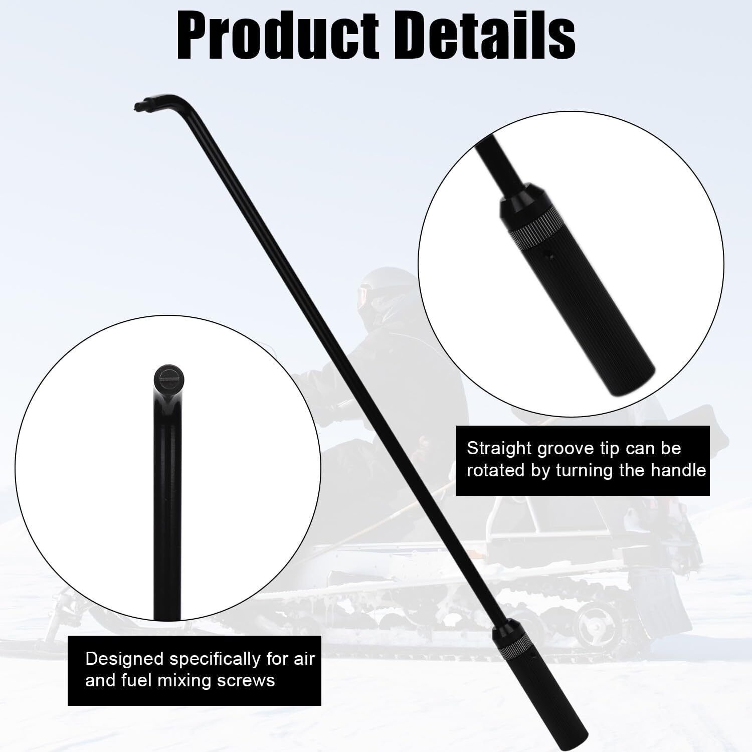 Pilot Screw Adjusting Tool, 16.34in Carburetor Adjustment Tool 110° Angled Head