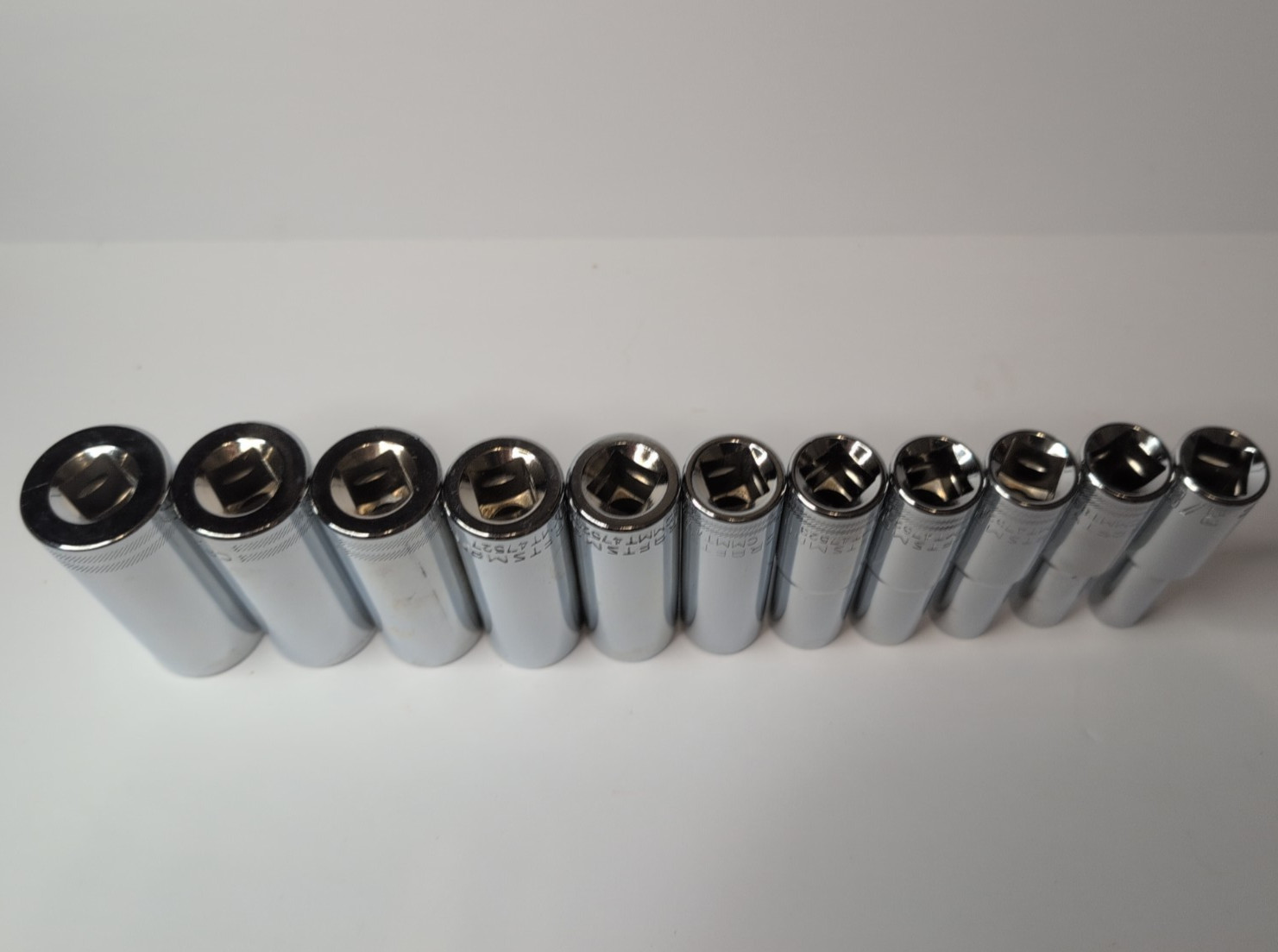 Craftsman 11Pc 12Pt 1/2″ Drive SAE Deep Socket Set 3/8” – 1” EUC