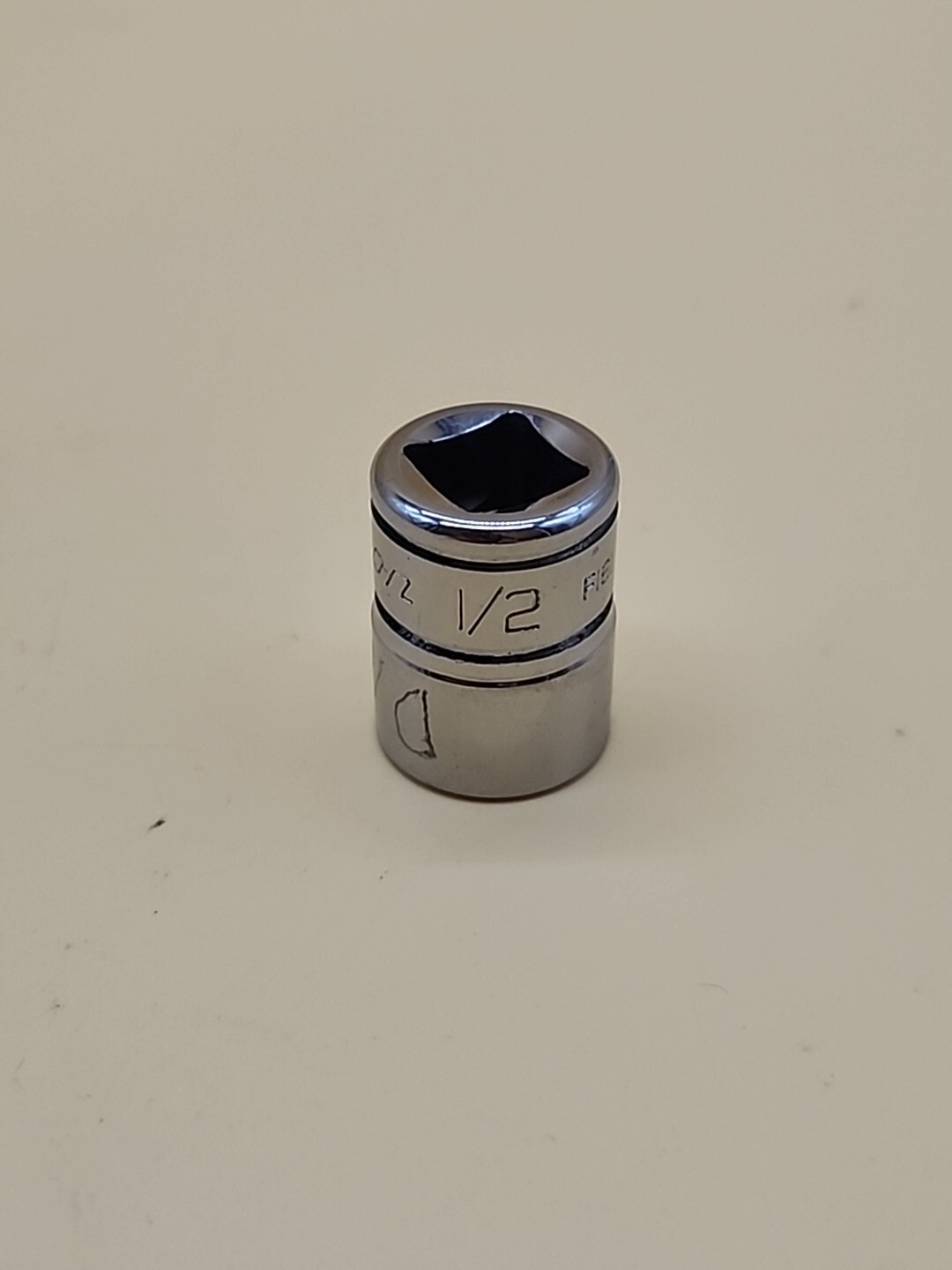 Snap-On Tools 3/8″ Drive 12pt 1/2″ SAE Shallow Chrome Socket F161 USA