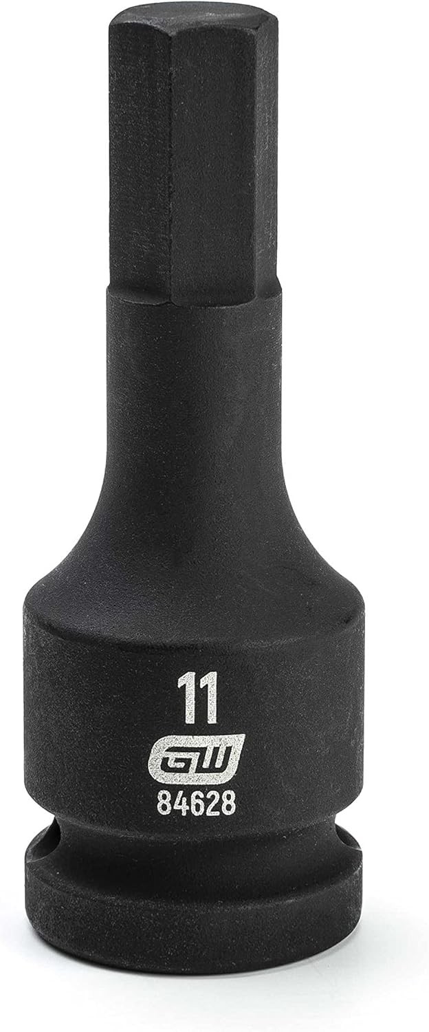 GEARWRENCH 1/2″ Drive Hex Bit Impact Socket, 11mm – 84628 3.07 in, Black