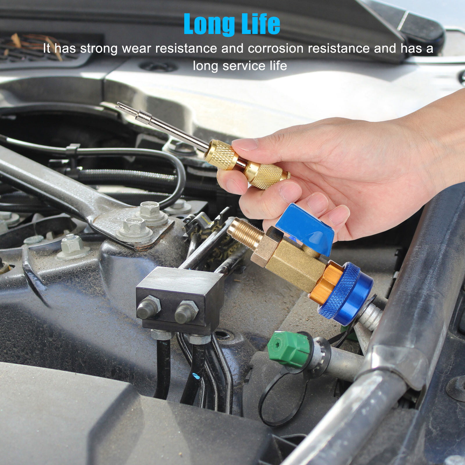 Valve Core Quick Remover Installer R134A High Low Pressure Tool Air Conditioning
