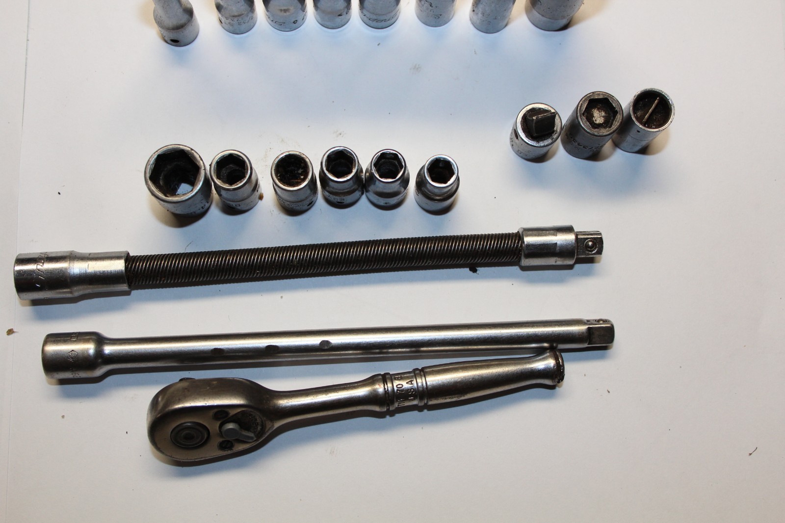SNAP-ON TOOLS 1/4″ DRIVE RATCHET, FLEX EXTENSION, DEEP/SHALLOW MAG SOCKET LOT US