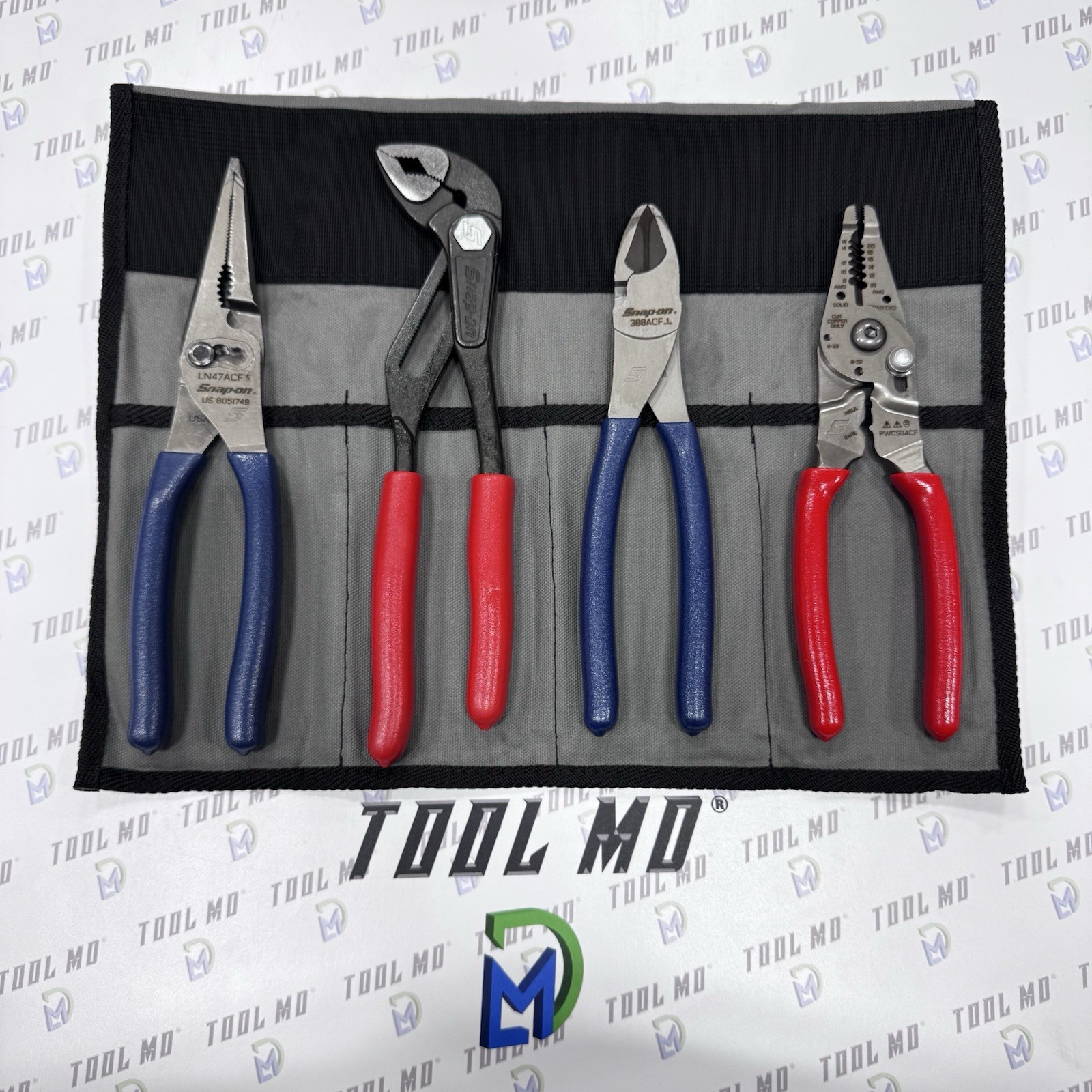 Snap-on Tools USA NEW 4pc Assorted Colors Plier Set PL4TGKB1