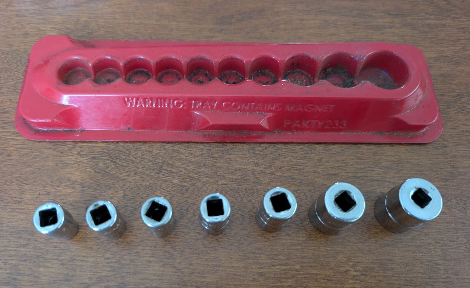 Snap-on Tools 1/4″ Drive 7pc 6pt SAE Socket Set 1/4″ – 9/16″ w/ PAKTY 233 Tray