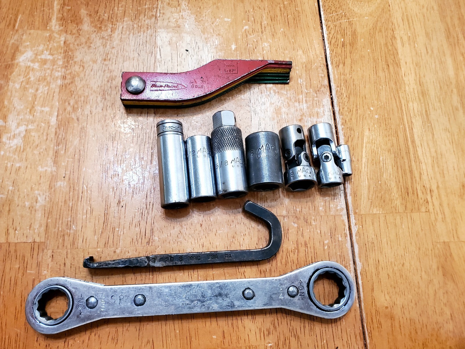 Mac Snap On Bluepoint Mixeed Sockets Wrench Gauge Pry Bar Lot Of 10 For Parts