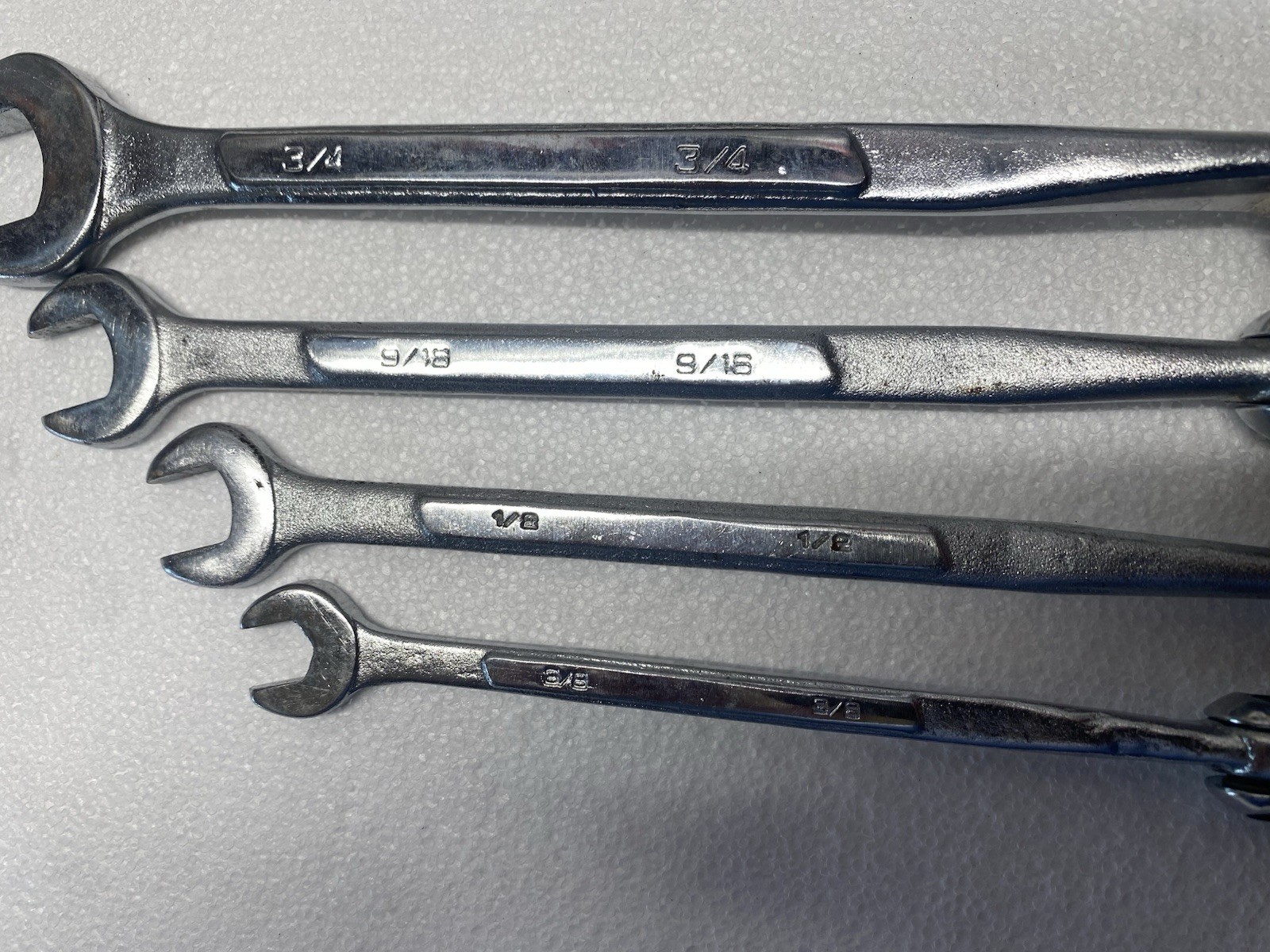 Lot of 4 Drop Forged 6 Point SAE Swivel Flex Socket Combination Wrench Set