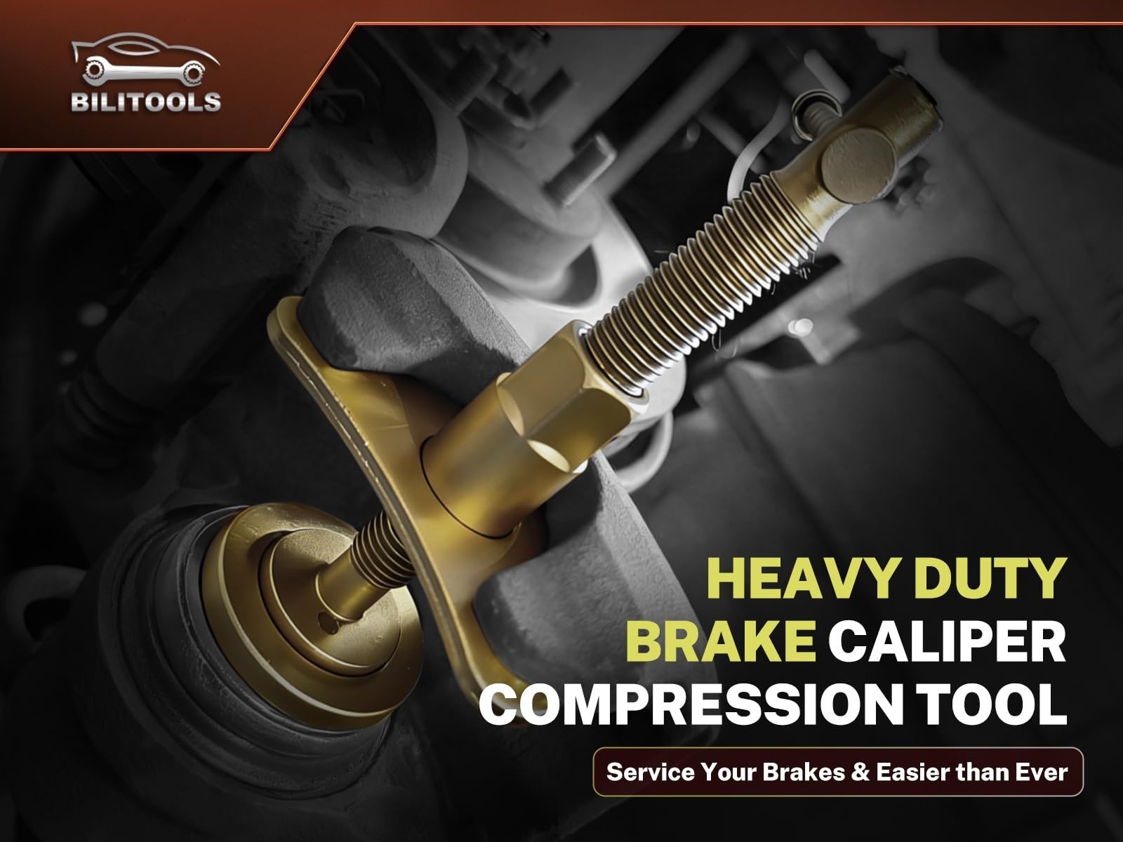 Heavy Duty Brake Caliper Compression Tool – 22 Piece Set for Disc Brake Pad Repl