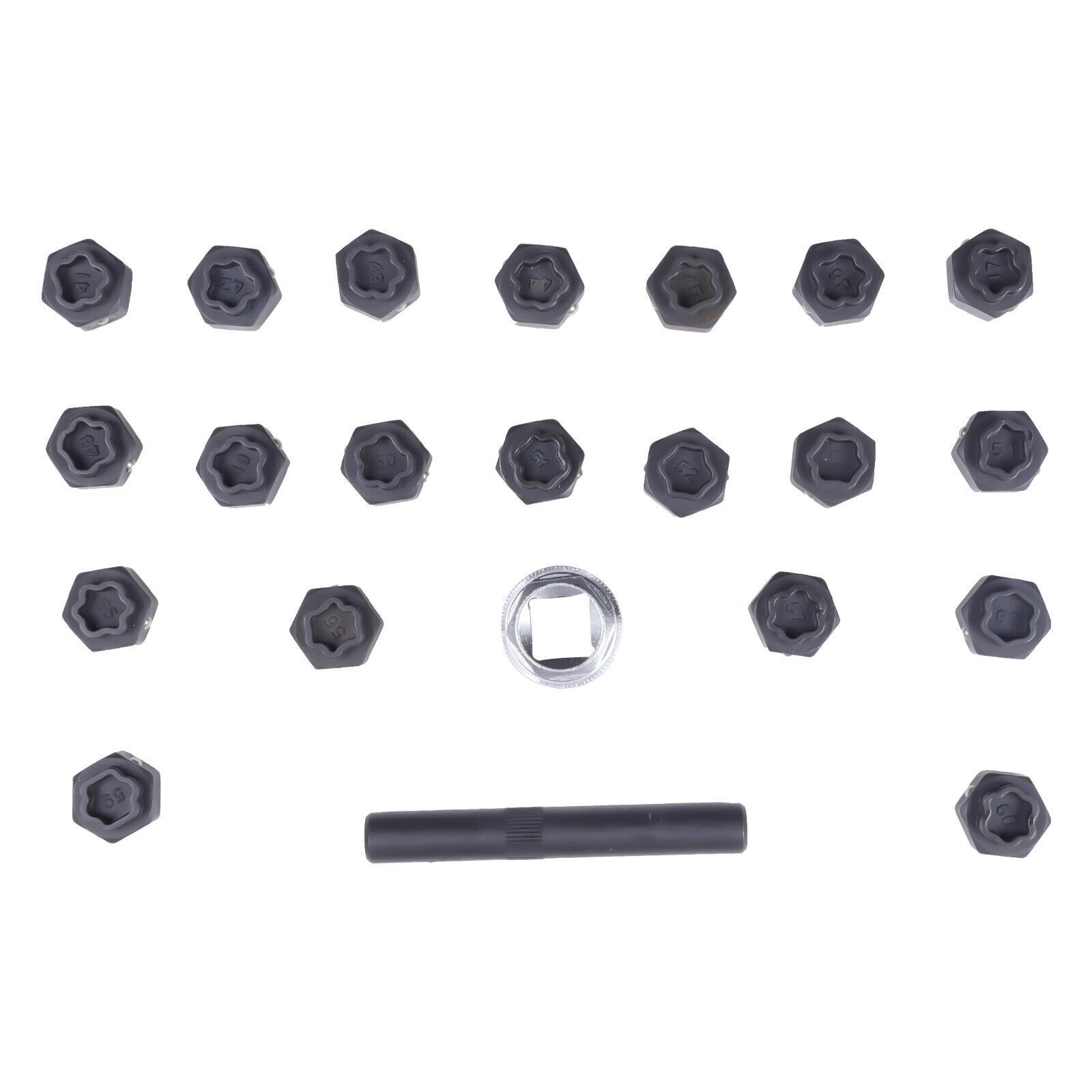 22pcs Universal Locking Lug Nut Master Key Set Wheel Lock Removal Tool US