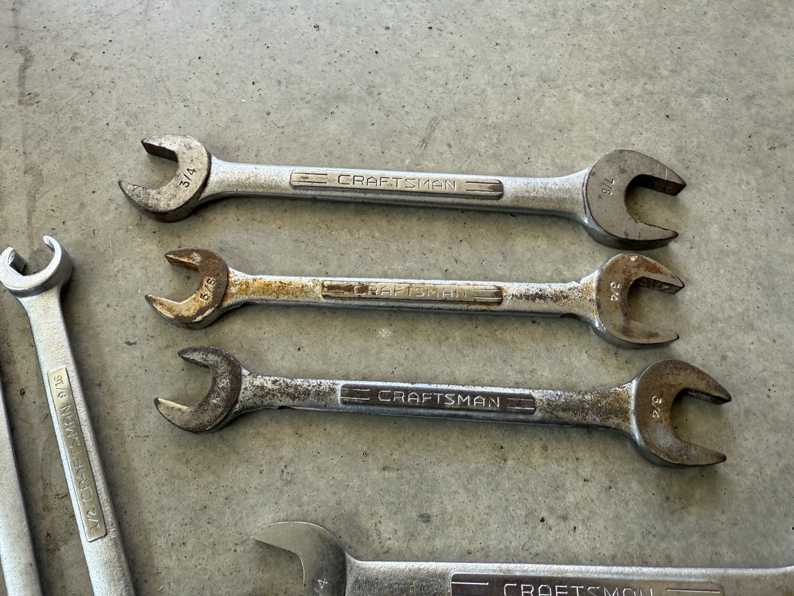 23 Piece Lot of Craftsman (& Sears) Wrenches – Combination – Various Sizes/Used