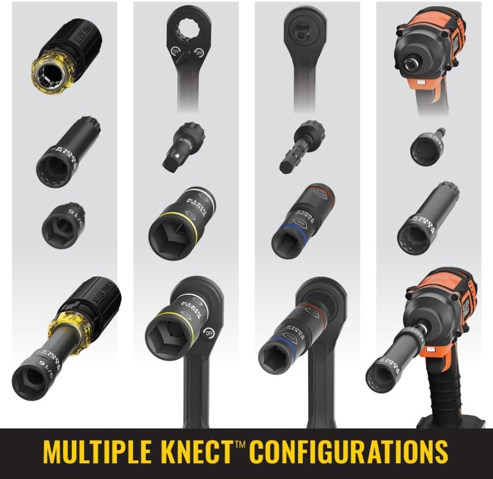 Klein Tools 65239 KNECT Flip-20: Durable Impact Socket Set with MODbox Storage