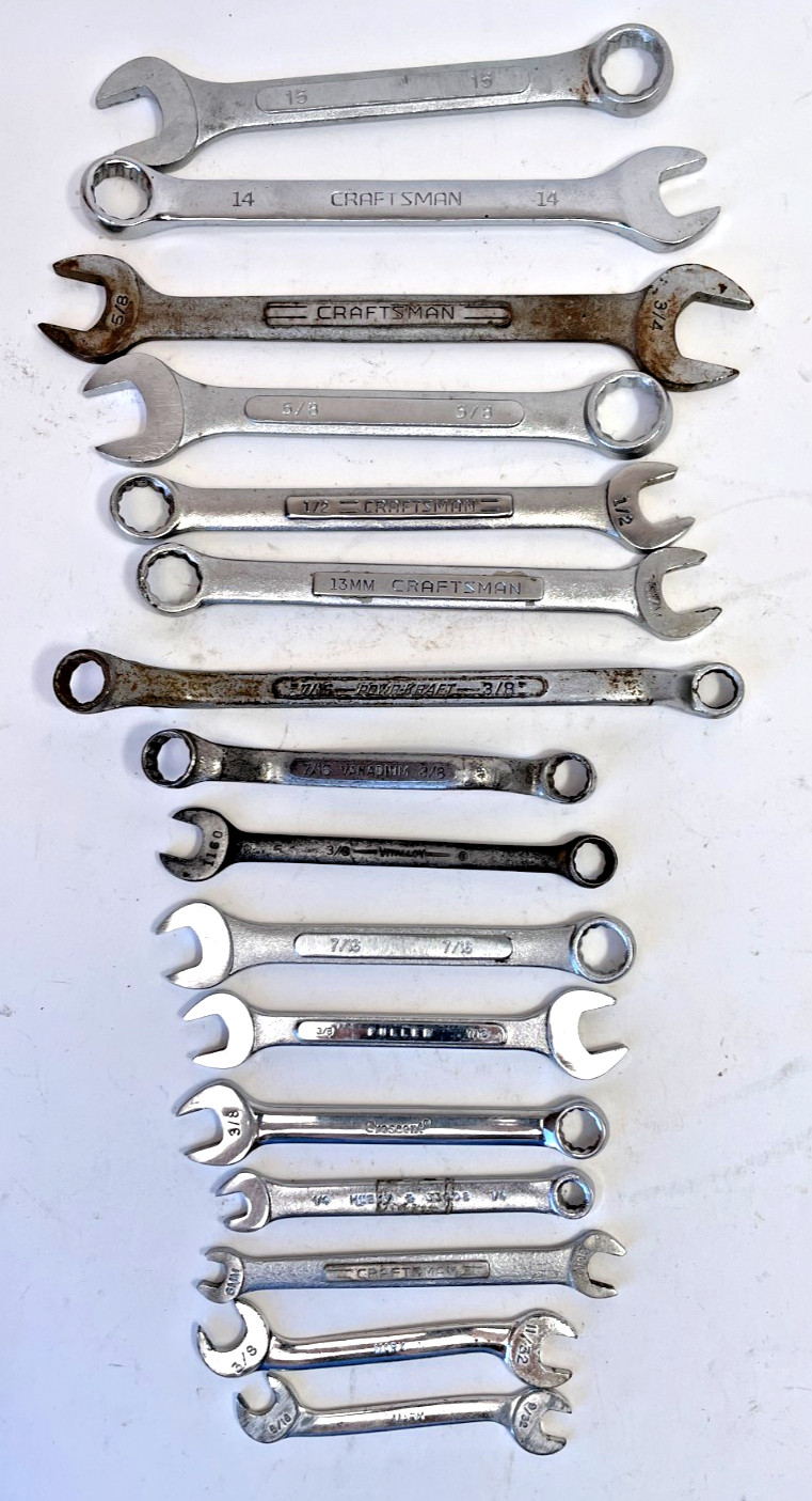 Wrenches Lot SAE Metric USA Craftsman Mark Crescent Billings
