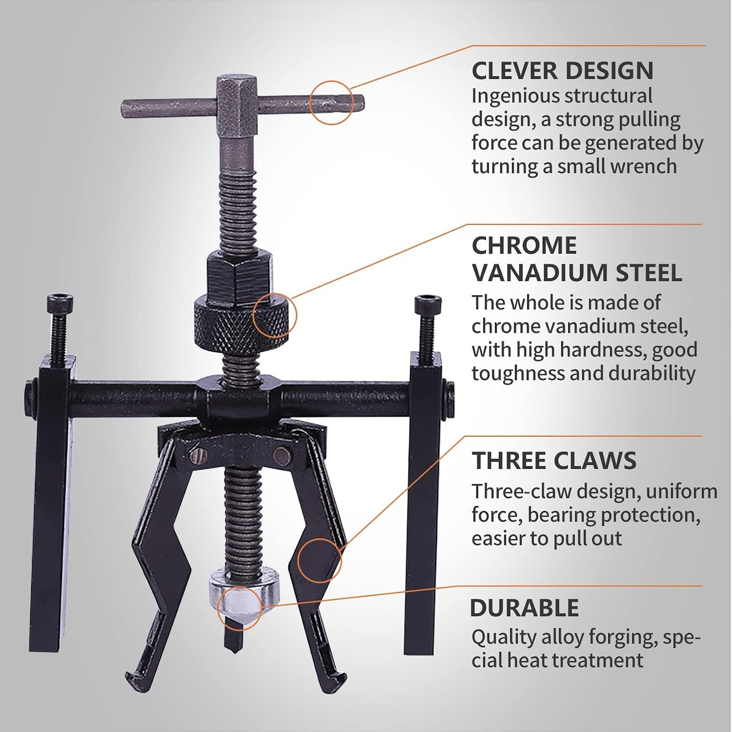 Sturdy 3 Jaw Pilot Bearing Puller for Efficient Automotive Maintenance – 1.7 lbs