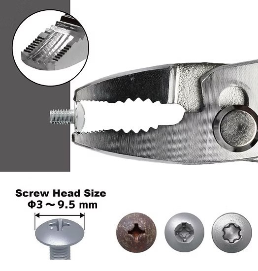 VAMPLIERS 7″ Stripped Screw Extractor/Removal Slip Joint Pliers Made in Japan