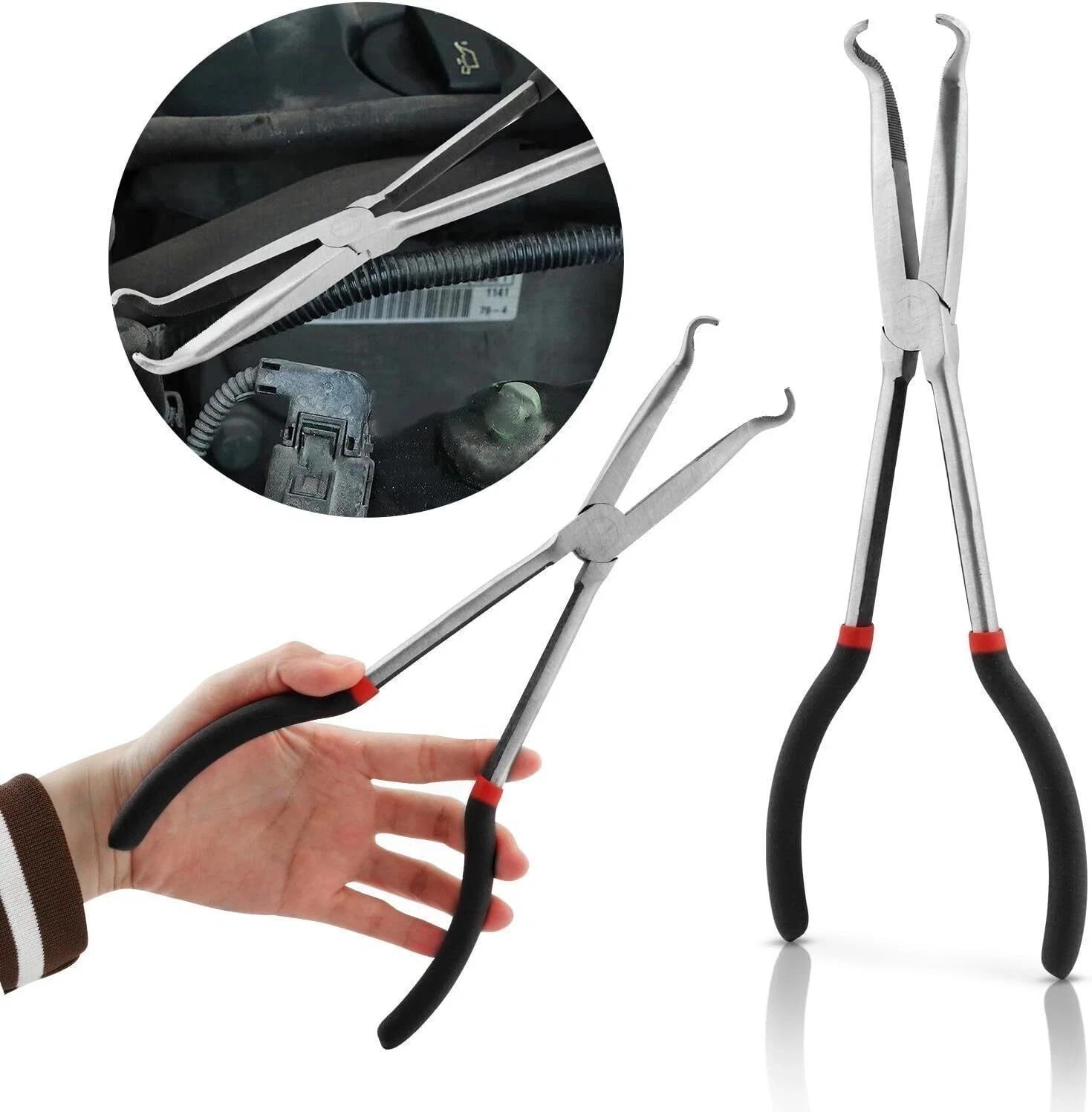 Precision 11inch Long Needle Nose Pliers Assortment Kit, Long Reach Pliers