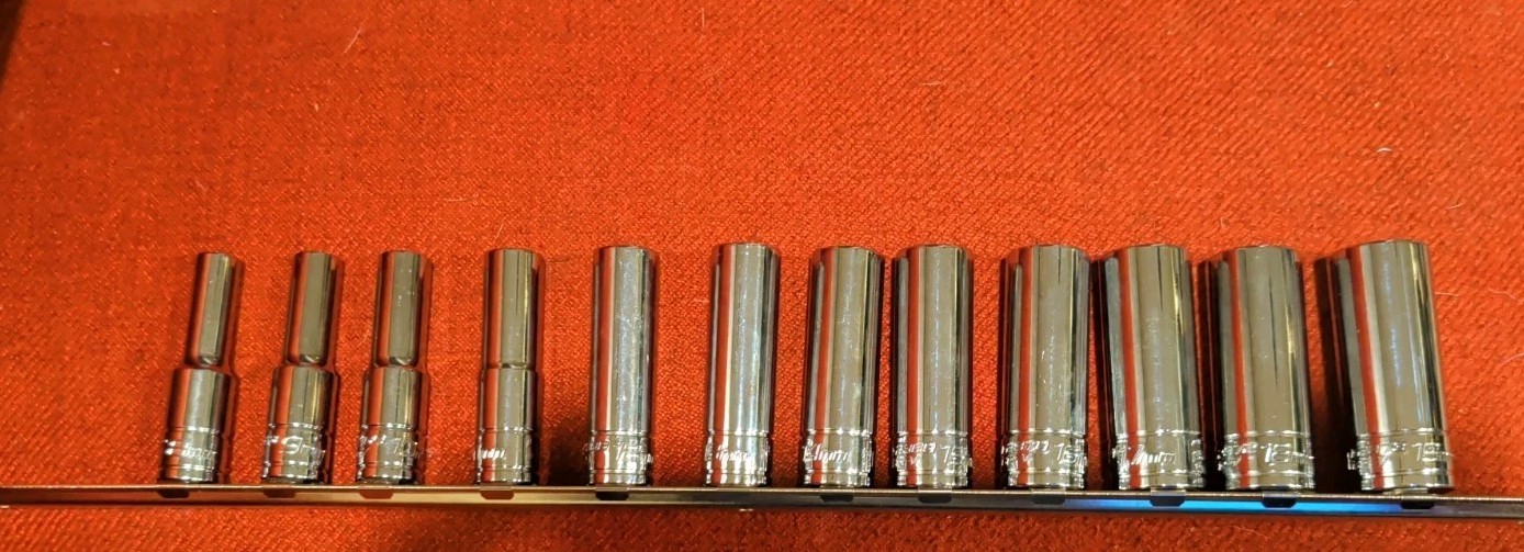 Capri Tools 12pc Set 3/8 Drive, Deep Metric 6 Point Sockets 8-19mm No Skips