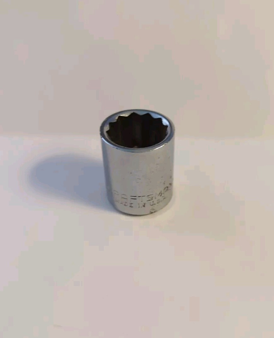 Craftsman Socket EE 44336 11/16 In 3/8 Drive 12-Point Shallow Made In The USA