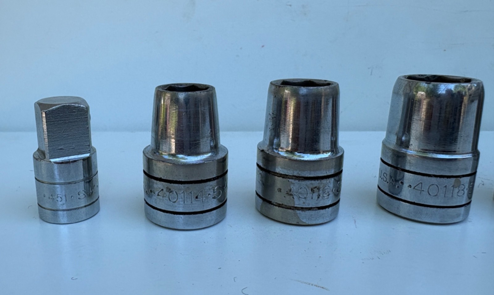 SK S-K Tools 1/2″ Drive SAE 12 Point & 6 Point Sockets + Adapter – 10 Piece Set