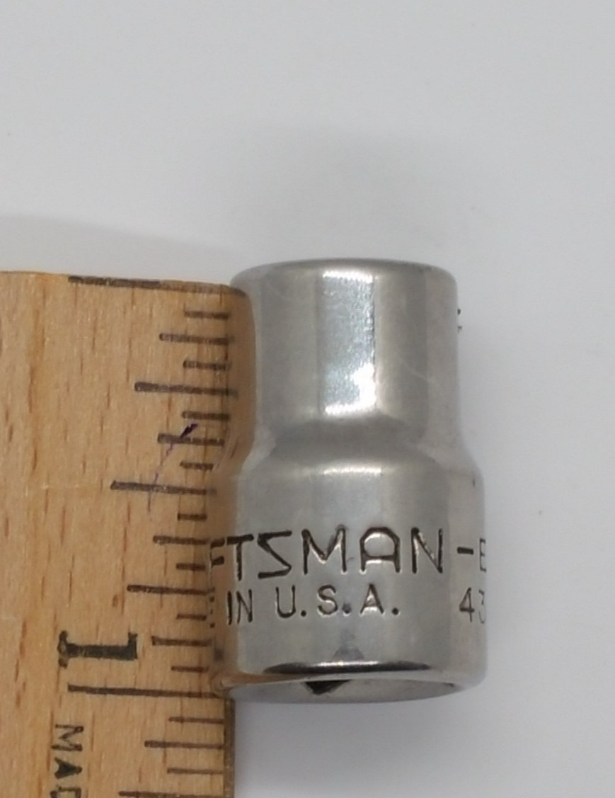 Vintage Craftsman 3/8″ Drive 9MM 6 Point Shallow Socket EE 43541 USA