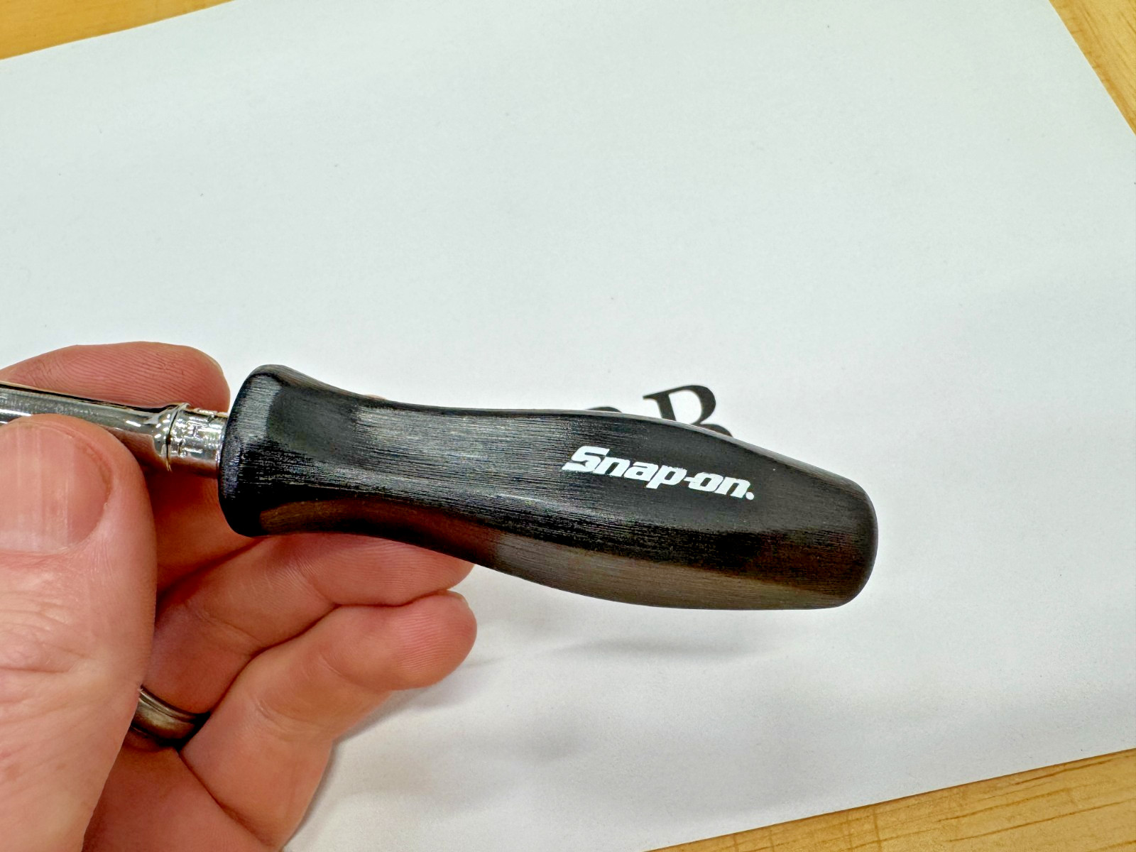 Snap-on Tools USA NEW 1/4″ Drive CLASSIC BLACK Hard Handle Long Ratchet THLD72BK