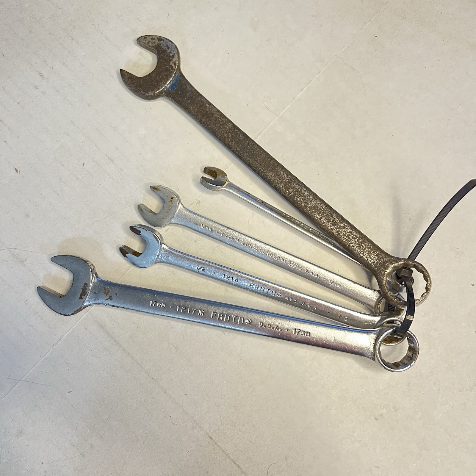 Proto USA Made Open End Box End Wrench Set 3/4 1/2 5/16 12mm 17mm