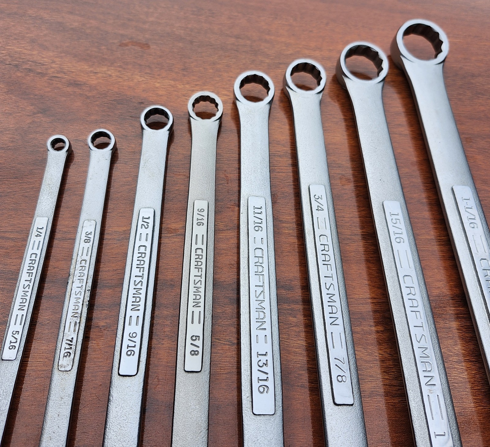 CRAFTSMAN USA 8 Pc SAE 12PT DOUBLE BOX END Wrench Set 1/4” to 1-1/4″ V & VV Ser