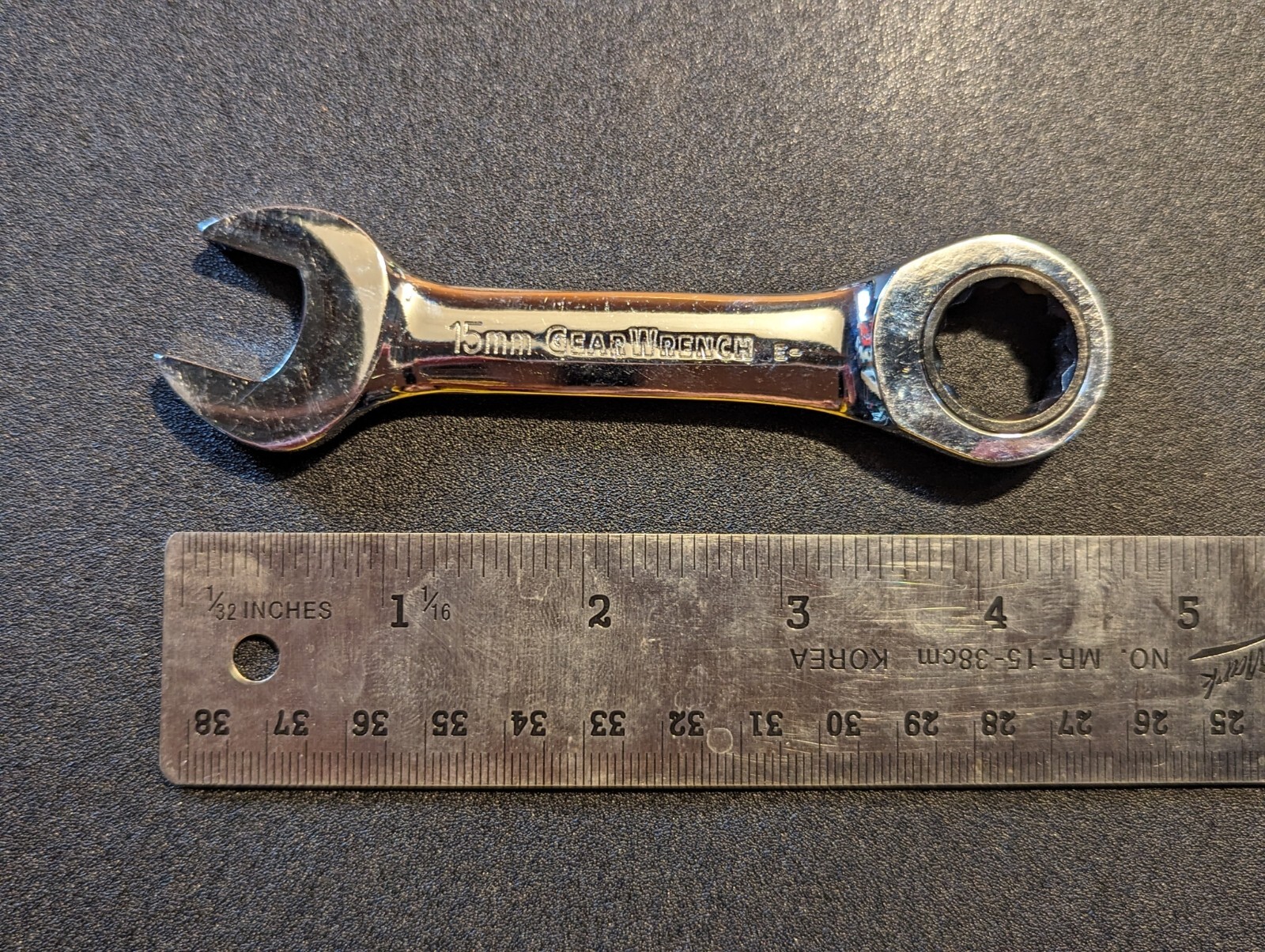15mm Ratcheting Wrench Mastercraft Maximum – Short Handle