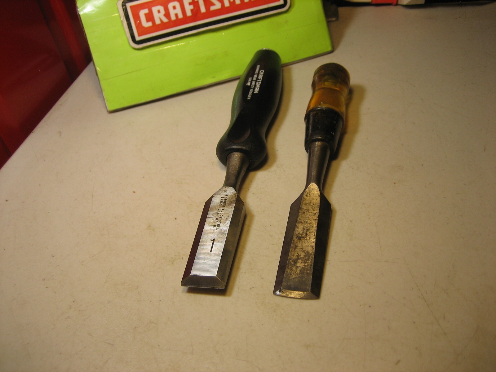CRAFTSMAN 1″ STRIKING Wood Chisel PLUS EXTRA BOTH USA