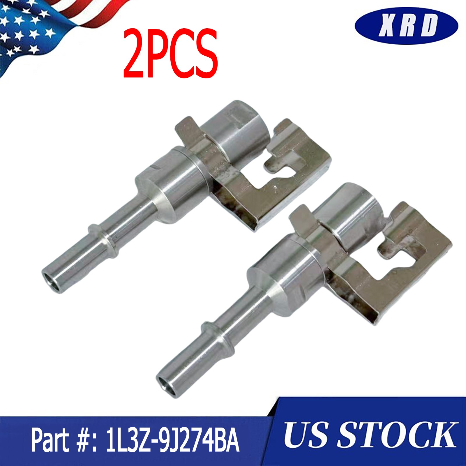 1L3Z-9J274BA 2×Fuel Line Check Valve Connector For 1990-91 Ford F-250 Super Duty